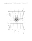 SUB SEA CENTRAL AXIS TURBINE WITH REARWARDLY RAKED BLADES diagram and image