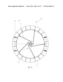 SUB SEA CENTRAL AXIS TURBINE WITH REARWARDLY RAKED BLADES diagram and image