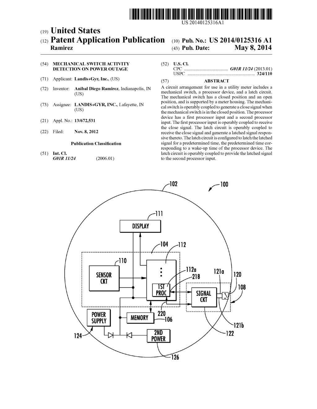 MECHANICAL SWITCH ACTIVITY DETECTION ON POWER OUTAGE - diagram, schematic, and image 01