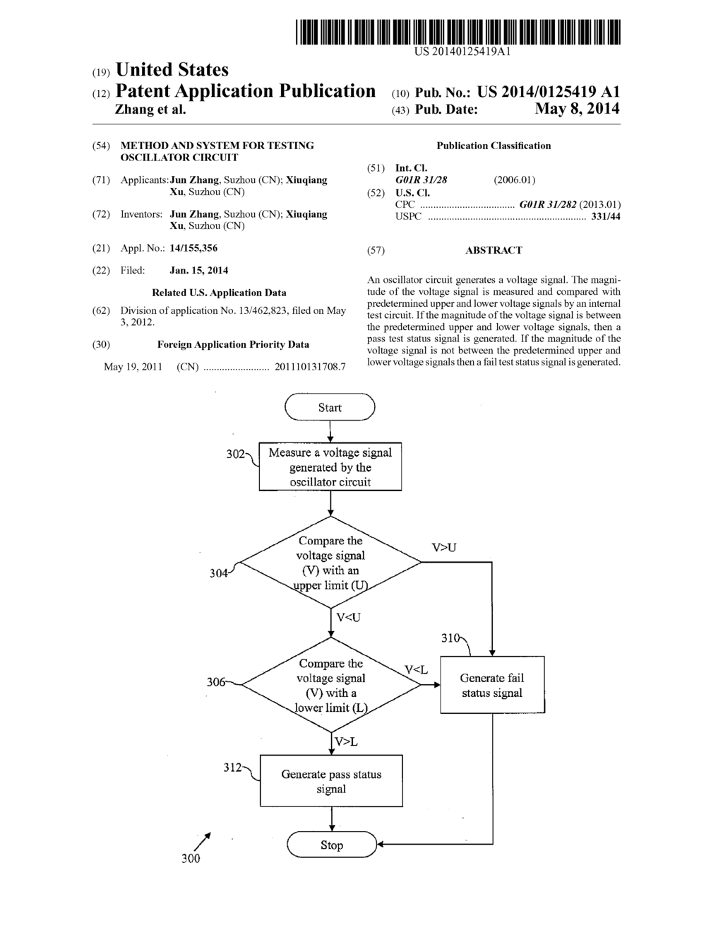 METHOD AND SYSTEM FOR TESTING OSCILLATOR CIRCUIT - diagram, schematic, and image 01