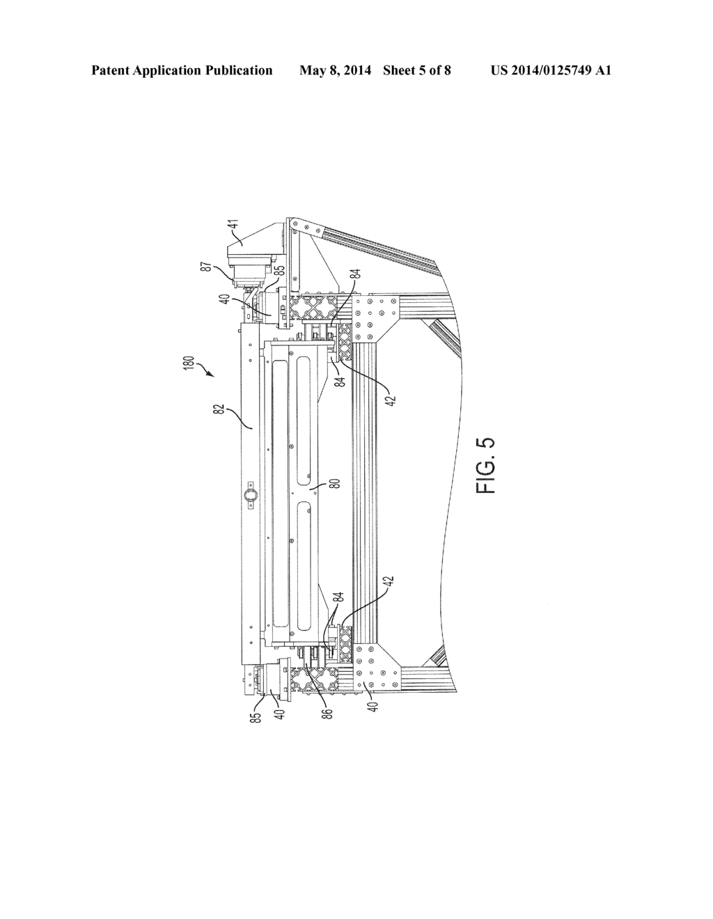 MAINTENANCE CART FOR MOVEABLE FLATBED MEDIA MARKING SYSTEM - diagram, schematic, and image 06