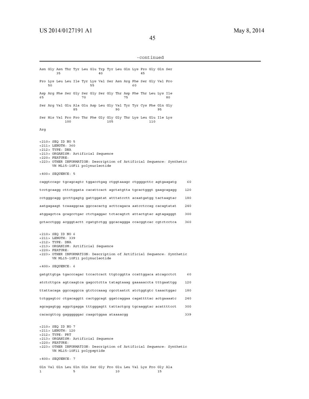 ANTI-ABETA GLOBULOMER ANTIBODIES, ANTIGEN-BINDING MOIETIES THEREOF,     CORRESPONDING HYBRIDOMAS, NUCLEIC ACIDS, VECTORS, HOST CELLS, METHODS OF     PRODUCING SAID ANTIBODIES, COMPOSITIONS COMPRISING SAID ANTIBODIES, USES     OF SAID ANTIBODIES AND METHODS OF USING SAID ANTIBODIES - diagram, schematic, and image 74