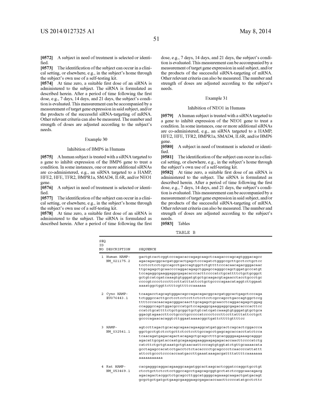 Compositions and Method for Inhibiting Hepcidin Antimicrobial Peptide     (HAMP) or HAMP-Related Gene Expression - diagram, schematic, and image 62