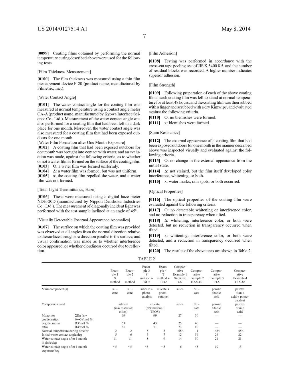 INORGANIC HYDROPHILIC COATING SOLUTION, HYDROPHILIC COATING FILM OBTAINED     THEREFROM, AND MEMBER USING SAME - diagram, schematic, and image 08