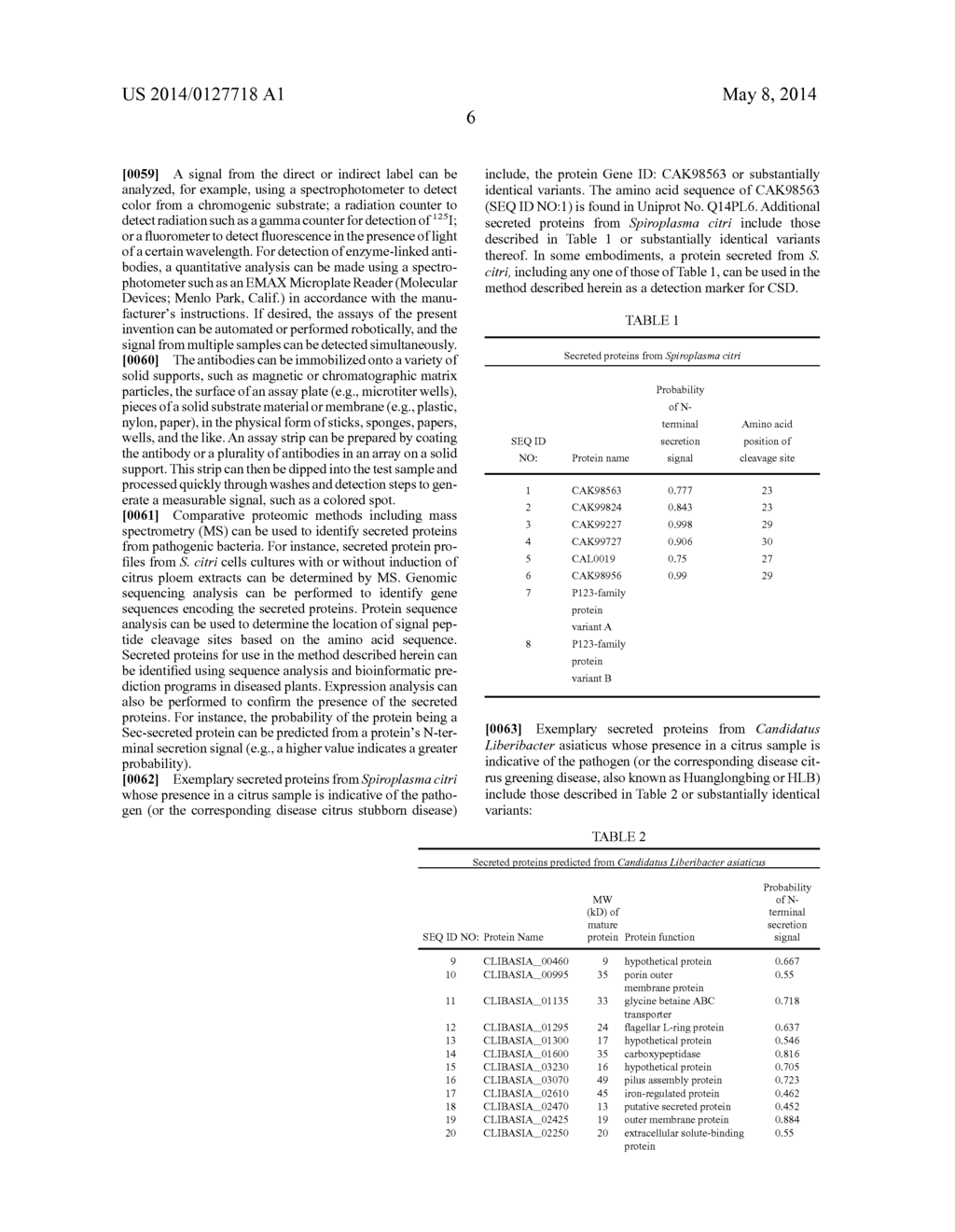 IDENTIFICATION OF SECRETED PROTEINS AS DETECTION MARKERS FOR CITRUS     DISEASE - diagram, schematic, and image 11