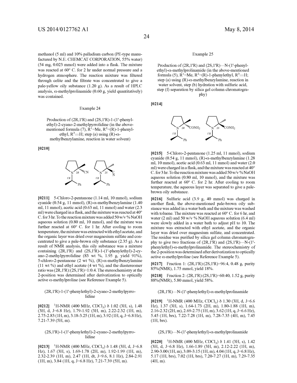 METHOD FOR PRODUCING OPTICALLY ACTIVE ALPHA-SUBSTITUTED PROLINE - diagram, schematic, and image 25