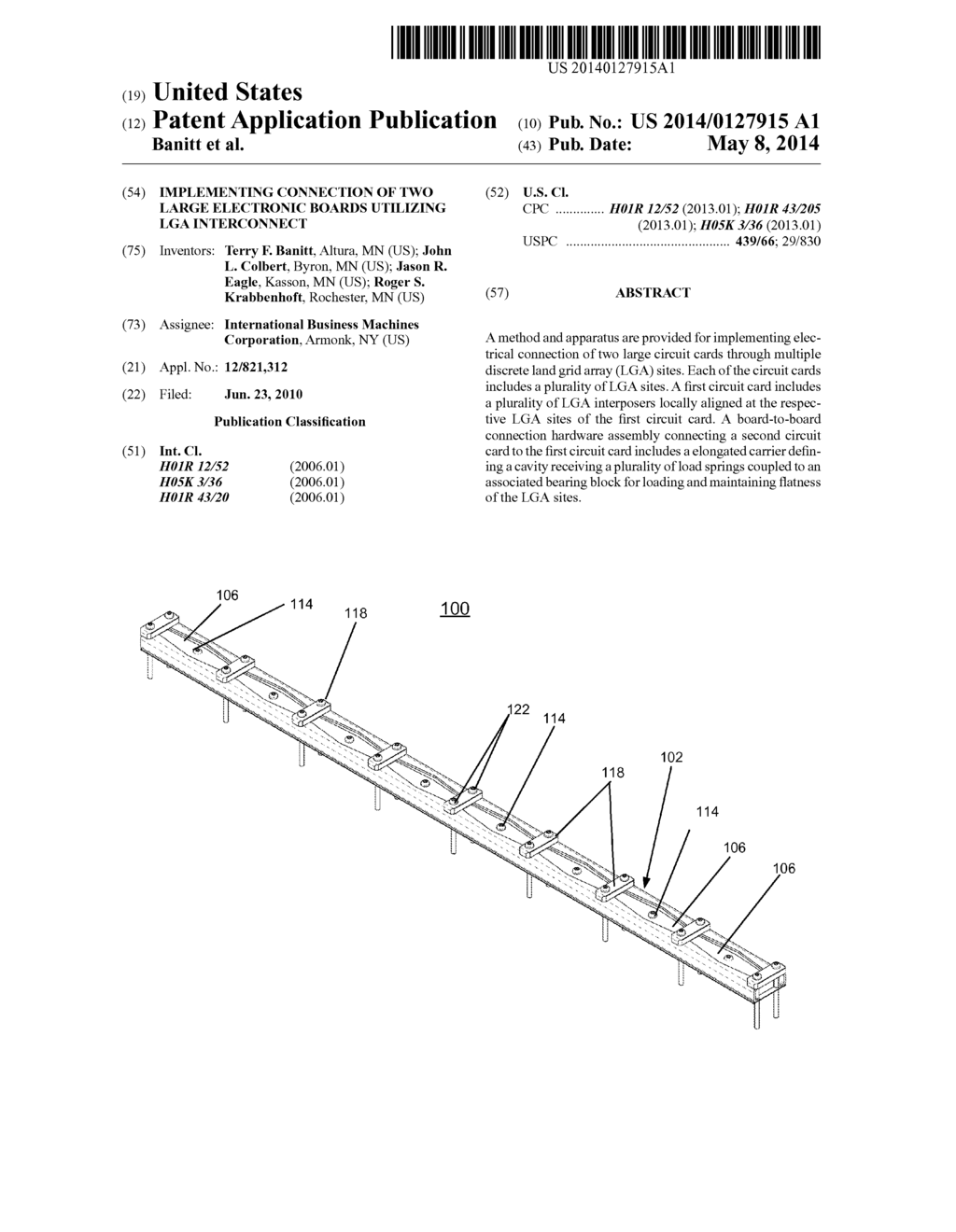 IMPLEMENTING CONNECTION OF TWO LARGE ELECTRONIC BOARDS UTILIZING LGA     INTERCONNECT - diagram, schematic, and image 01