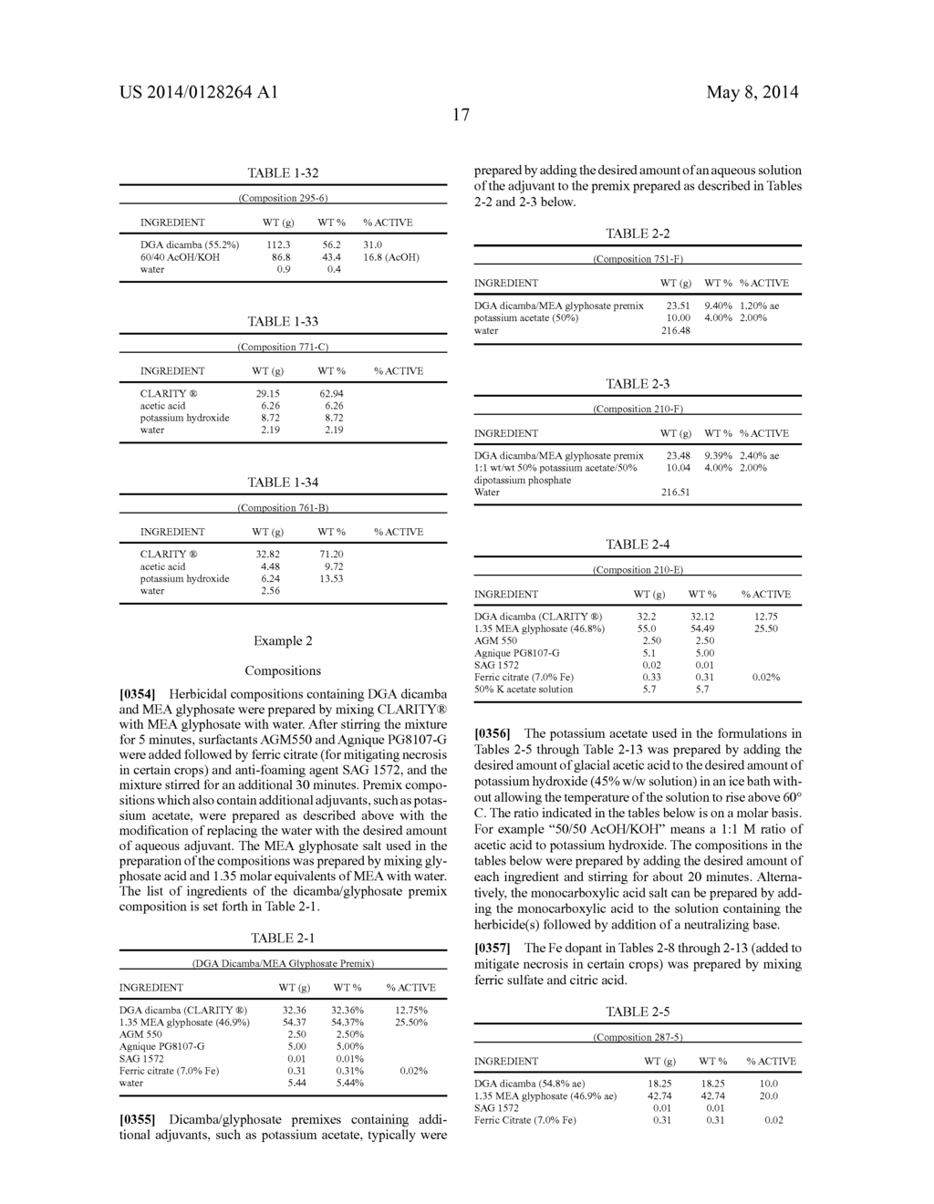 LOW VOLATILITY HERBICIDAL COMPOSITIONS - diagram, schematic, and image 18