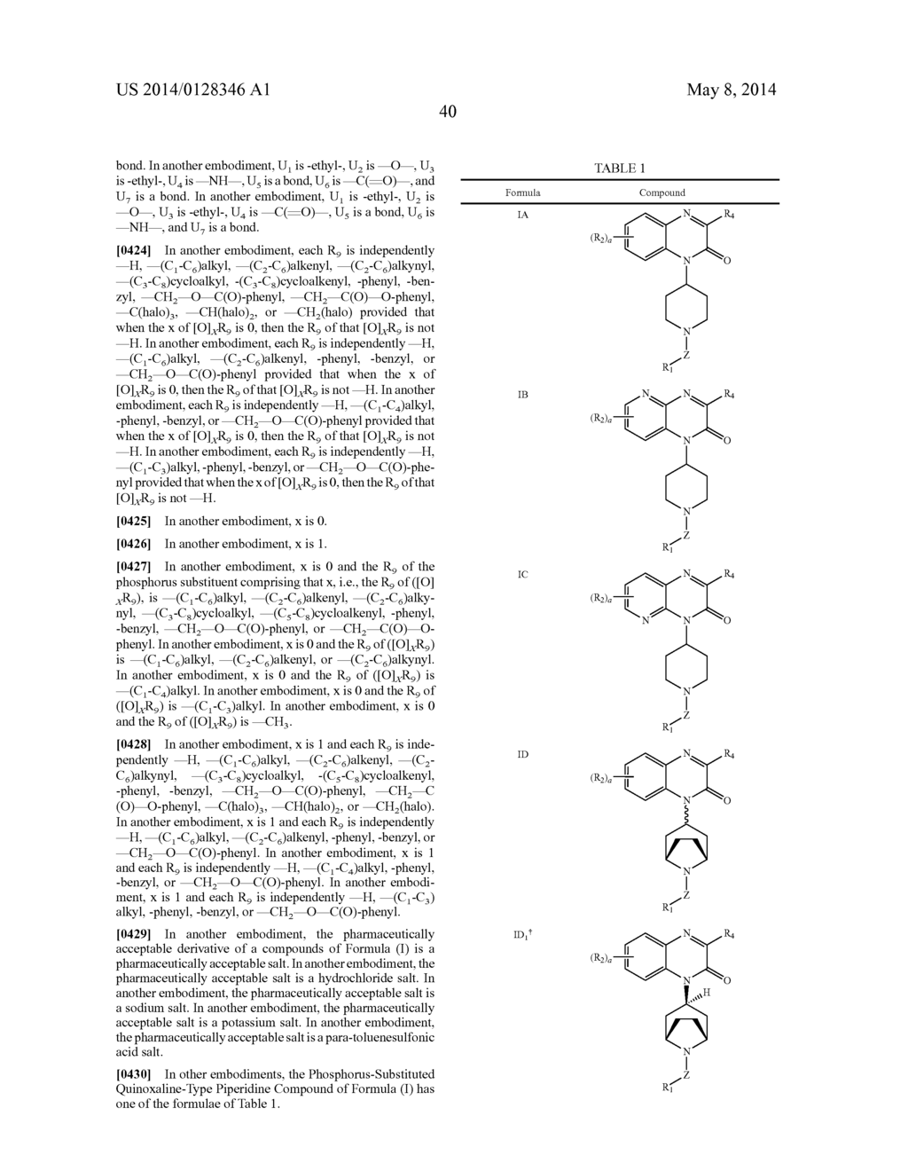 PHOSPHORUS-SUBSTITUTED QUINOXALINE-TYPE PIPERIDINE COMPOUNDS AND USES     THEREOF - diagram, schematic, and image 41