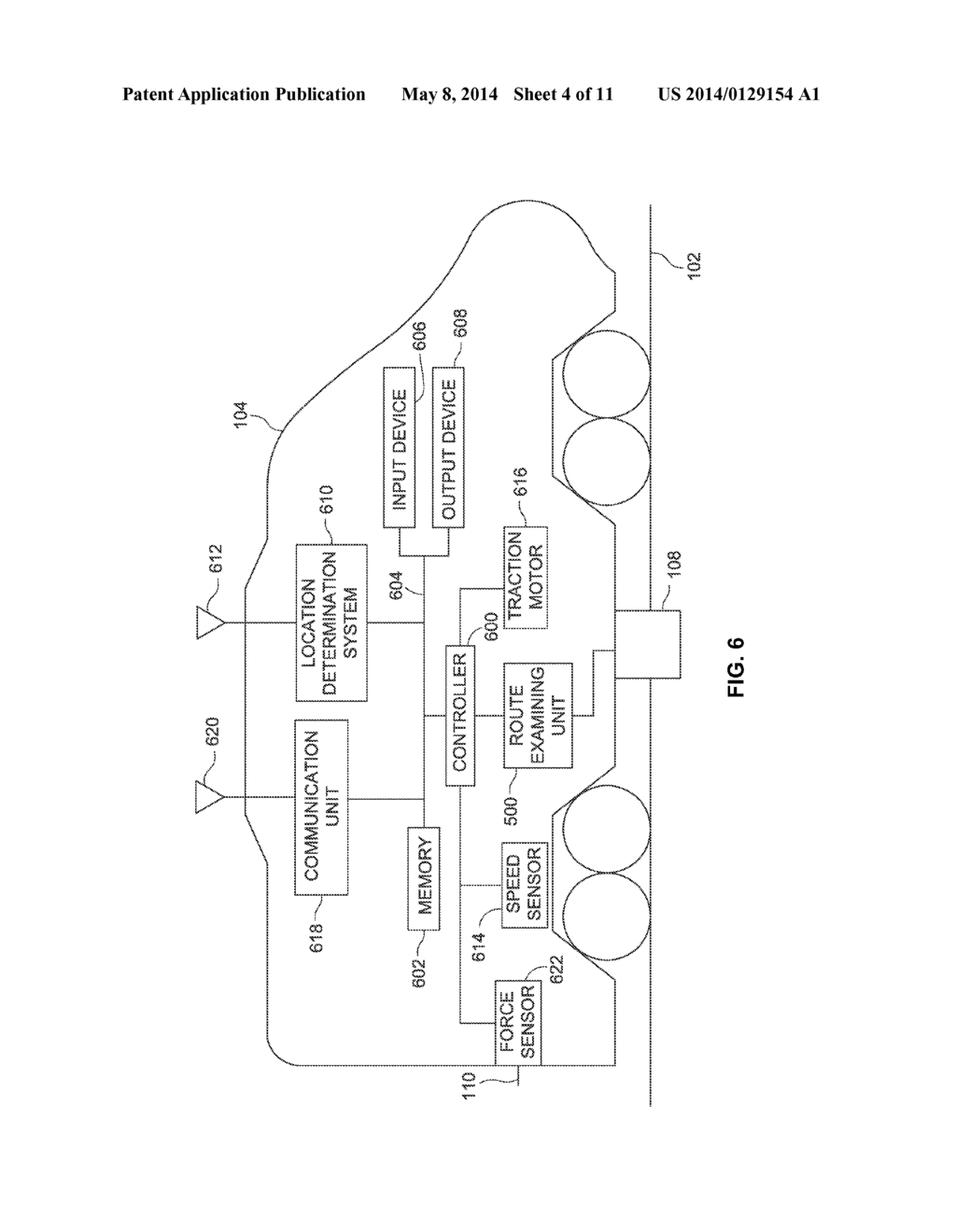 SYSTEM AND METHOD FOR INSPECTING A ROUTE DURING MOVEMENT OF A VEHICLE     SYSTEM OVER THE ROUTE - diagram, schematic, and image 05