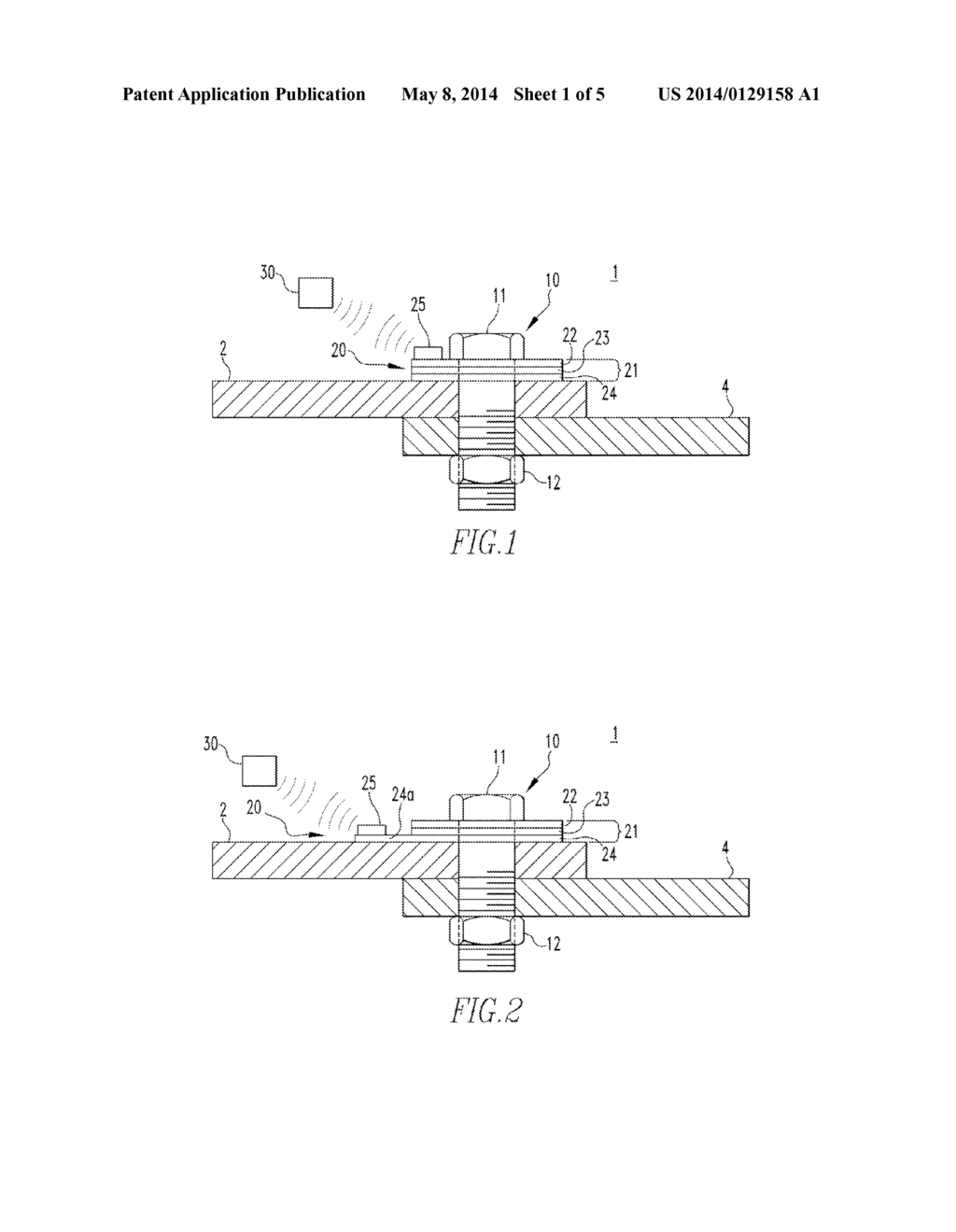 WASHER ASSEMBLY AND JOINT MONITORING SYSTEM EMPLOYING THE SAME - diagram, schematic, and image 02