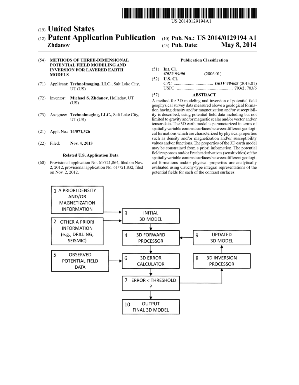 METHODS OF THREE-DIMENSIONAL POTENTIAL FIELD MODELING AND INVERSION FOR     LAYERED EARTH MODELS - diagram, schematic, and image 01