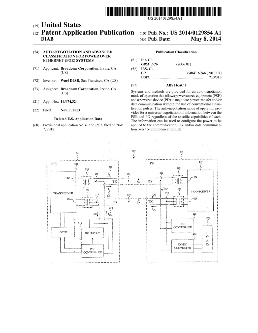 Auto-Negotiation and Advanced Classification for Power Over Ethernet (POE)     Systems - diagram, schematic, and image 01