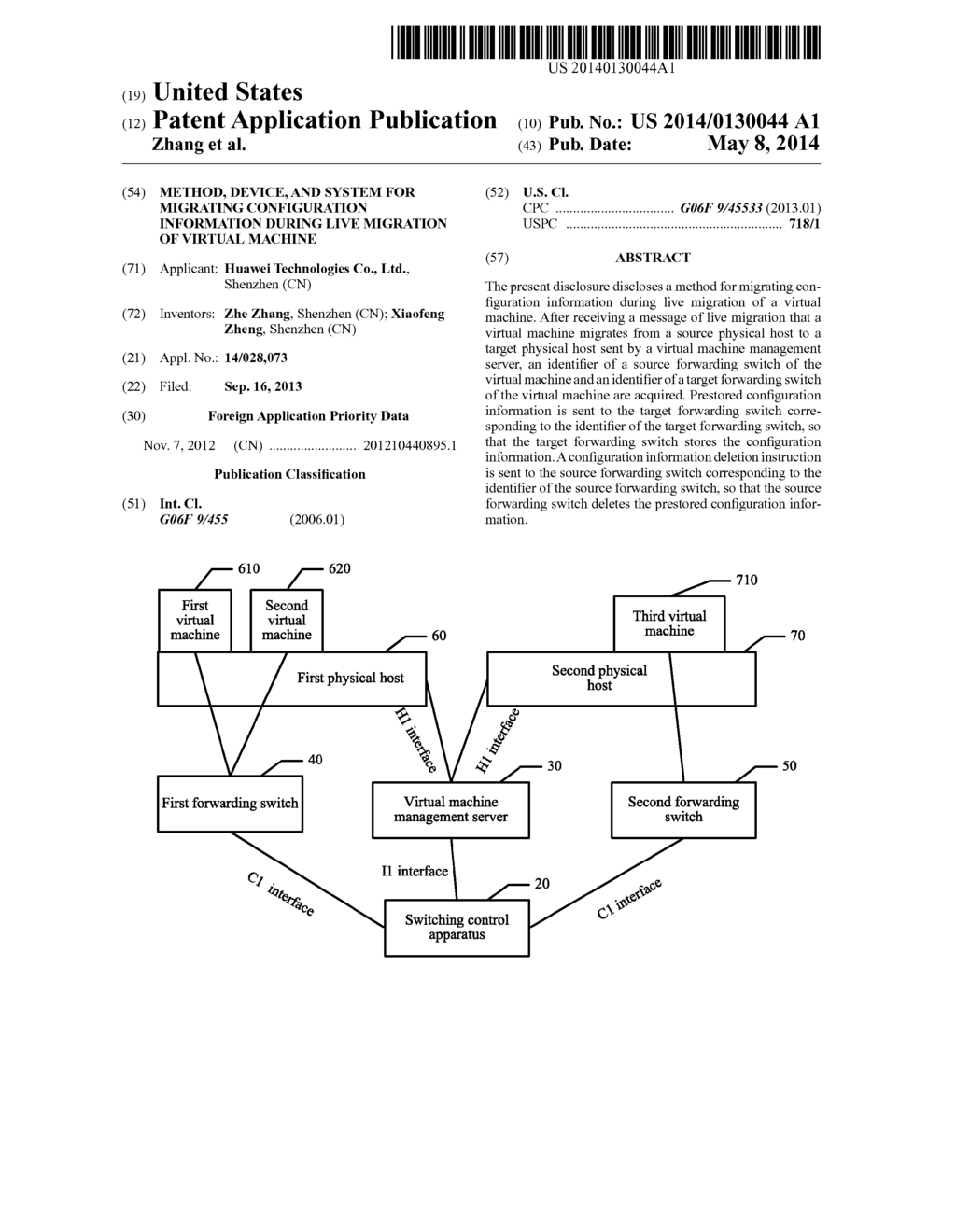 Method, Device, and System for Migrating Configuration Information During     Live Migration of Virtual Machine - diagram, schematic, and image 01