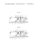 DEVICE FOR CONTROLLING MOTION OF ANTI-COLLISION SWITCH AND MEDICAL     DIAGNOSIS APPARATUS EMPLOYING THE SAME diagram and image