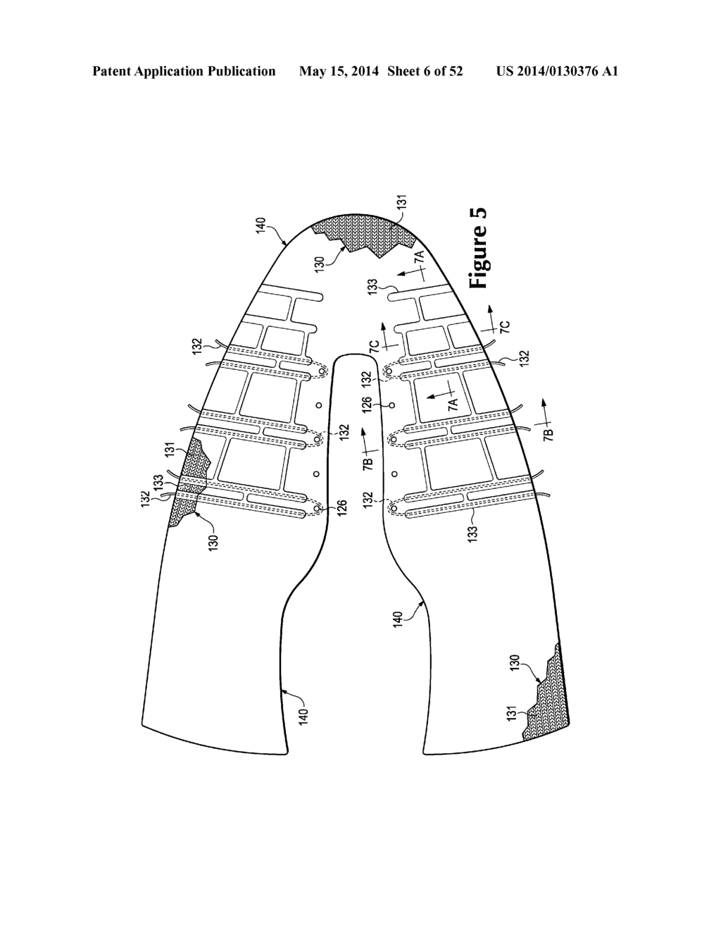 Article Of Footwear Incorporating A Knitted Component With Interior Layer     Features - diagram, schematic, and image 07