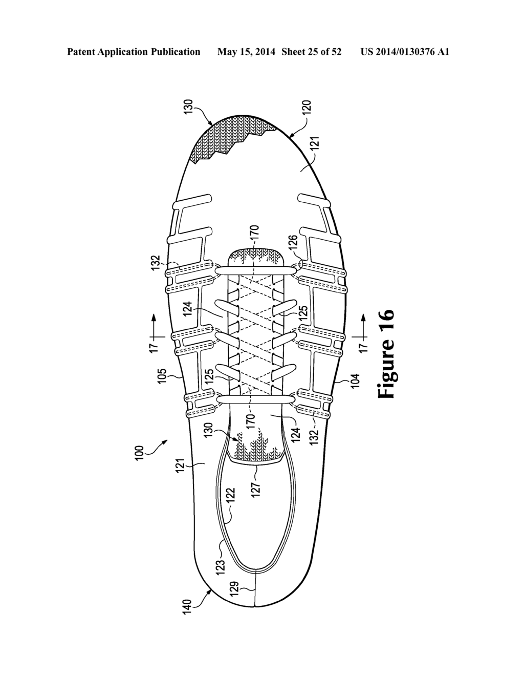 Article Of Footwear Incorporating A Knitted Component With Interior Layer     Features - diagram, schematic, and image 26