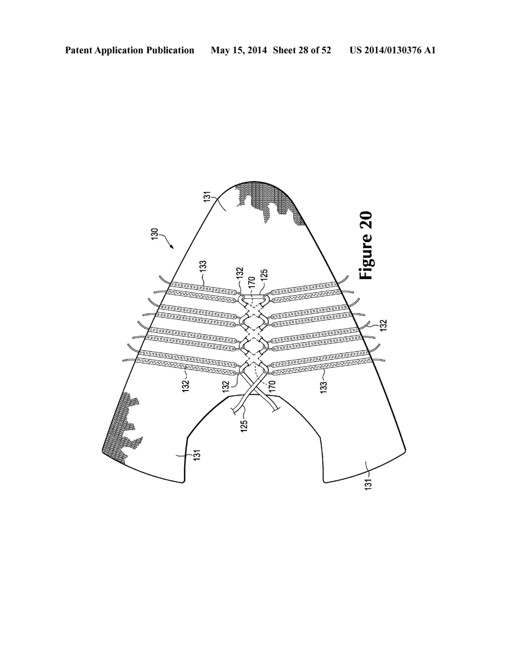 Article Of Footwear Incorporating A Knitted Component With Interior Layer     Features - diagram, schematic, and image 29