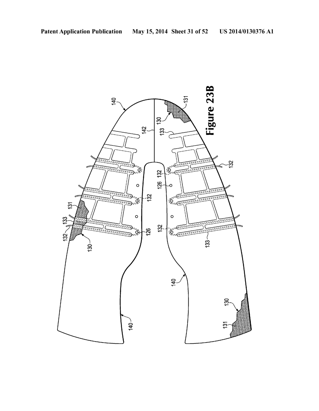 Article Of Footwear Incorporating A Knitted Component With Interior Layer     Features - diagram, schematic, and image 32