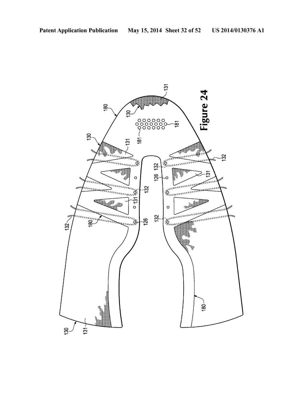 Article Of Footwear Incorporating A Knitted Component With Interior Layer     Features - diagram, schematic, and image 33