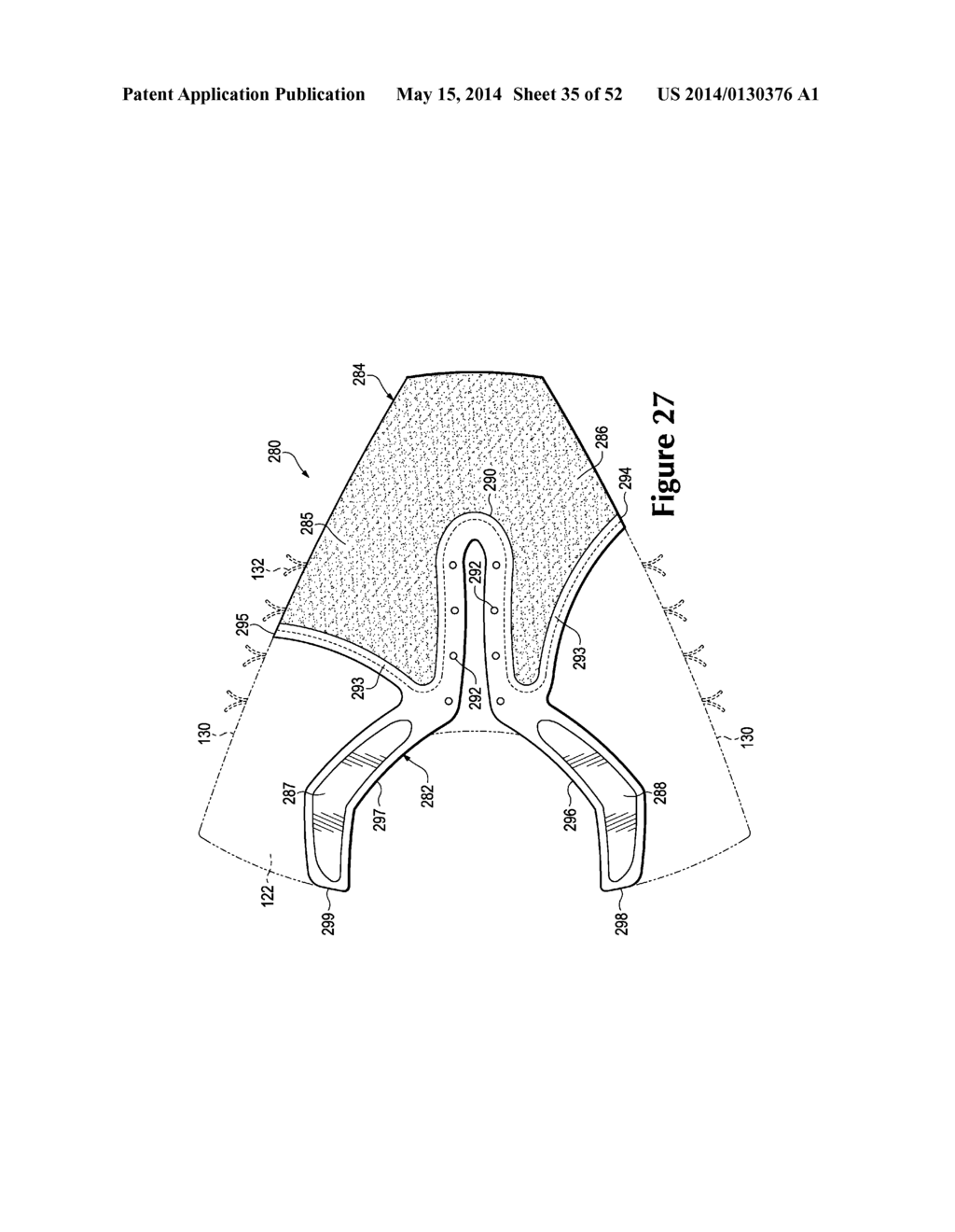 Article Of Footwear Incorporating A Knitted Component With Interior Layer     Features - diagram, schematic, and image 36