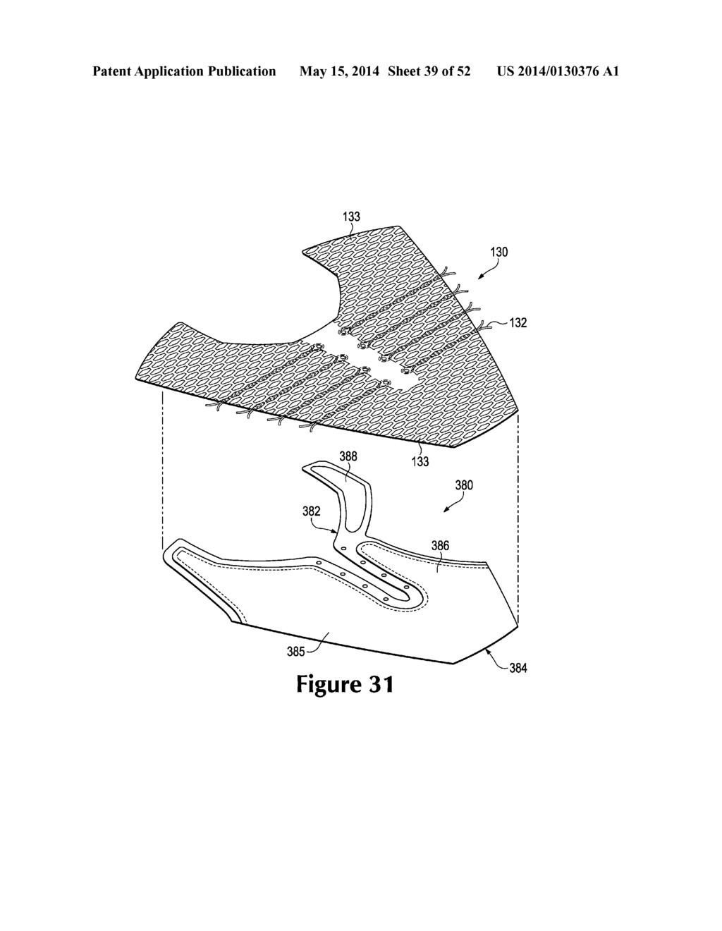 Article Of Footwear Incorporating A Knitted Component With Interior Layer     Features - diagram, schematic, and image 40