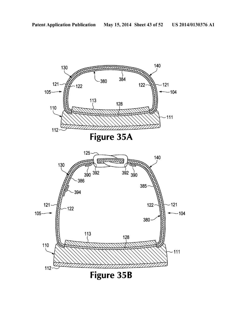 Article Of Footwear Incorporating A Knitted Component With Interior Layer     Features - diagram, schematic, and image 44