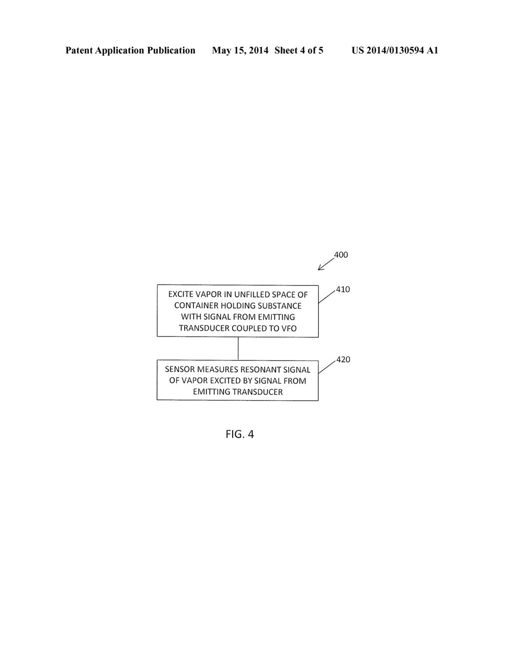 SYSTEM AND METHOD FOR DETERMINING THE LEVEL OF A SUBSTANCE IN A CONTAINER     BASED ON MEASUREMENT OF RESONANCE FROM AN ACOUSTIC CIRCUIT THAT INCLUDES     UNFILLED SPACE WITHIN THE CONTAINER THAT CHANGES SIZE AS SUBSTANCE IS     ADDED OR REMOVED FROM THE CONTAINER - diagram, schematic, and image 05