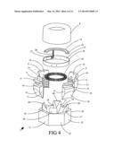 Thread clamping device including internal sensing, reporting and external     detector diagram and image