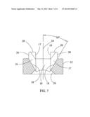 Thread clamping device including internal sensing, reporting and external     detector diagram and image