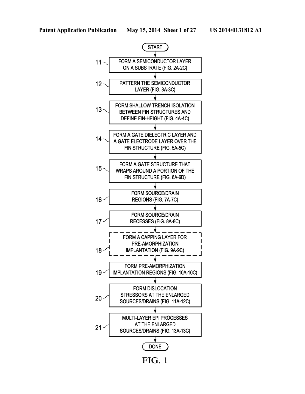 Source and Drain Dislocation Fabrication in FinFETs - diagram, schematic, and image 02