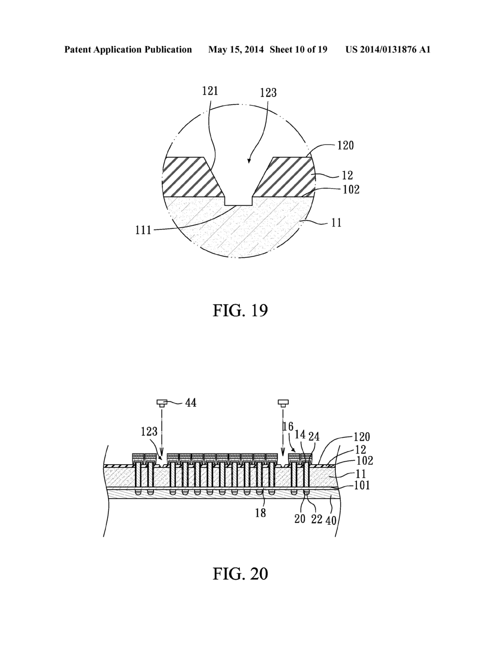 METHOD FOR DICING A SEMICONDUCTOR WAFER HAVING THROUGH SILICON VIAS AND     RESULTANT STRUCTURES - diagram, schematic, and image 11