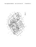 DEVICE FOR LOCKING AND UNLOCKING THE DOOR OF AN ELECTRIC HOUSEHOLD     APPLIANCE diagram and image