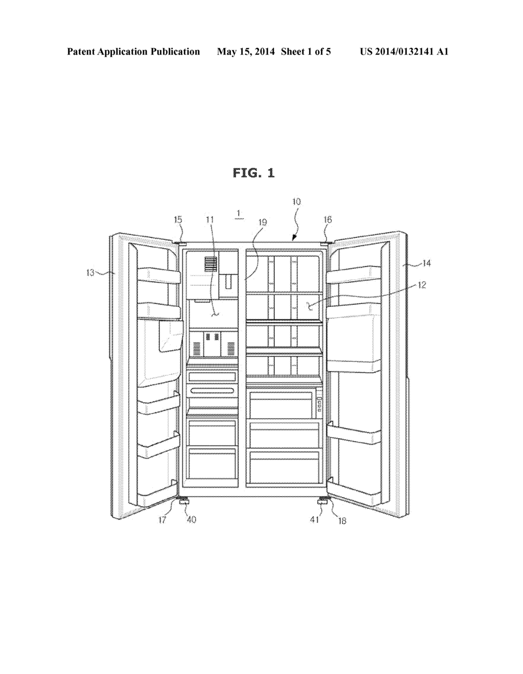 REFRIGERATOR AND LOWER HINGE MODULE OF THE SAME - diagram, schematic, and image 02