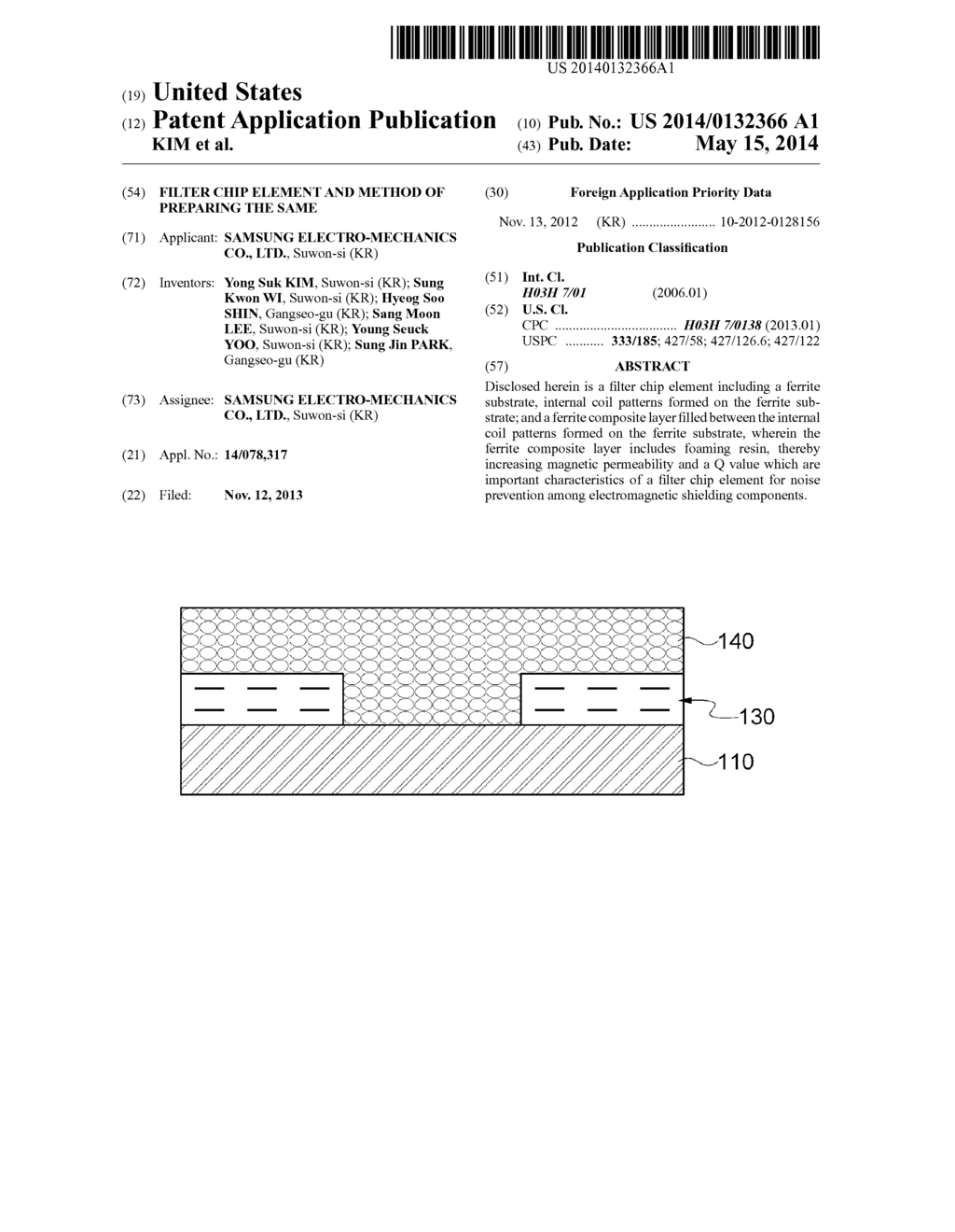 FILTER CHIP ELEMENT AND METHOD OF PREPARING THE SAME - diagram, schematic, and image 01