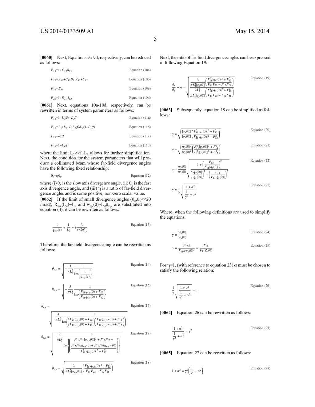 LASER ASSEMBLY THAT PROVIDES AN ADJUSTED OUTPUT BEAM HAVING SYMMETRICAL     BEAM PARAMETERS - diagram, schematic, and image 16