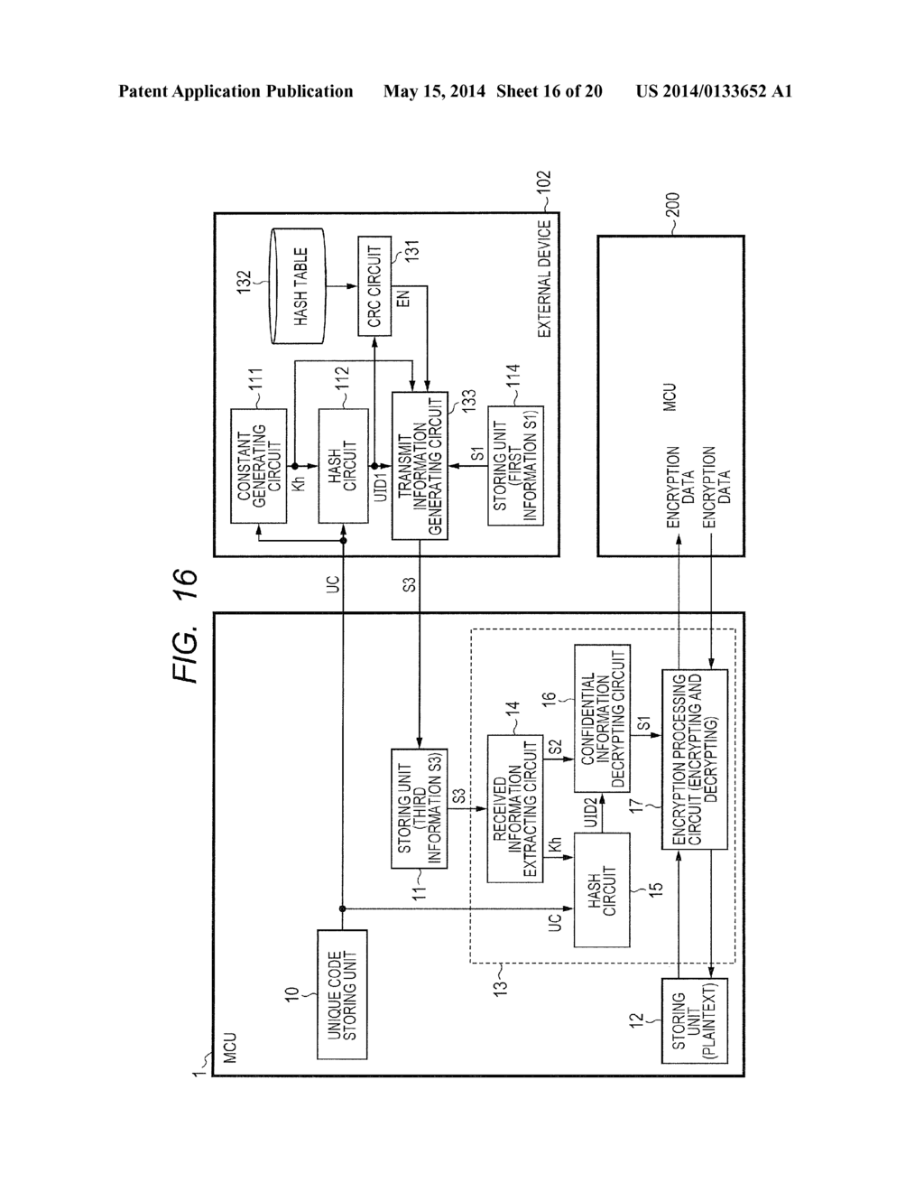 SEMICONDUCTOR DEVICE AND INFORMATION PROCESSING SYSTEM FOR ENCRYPTED     COMMUNICATION - diagram, schematic, and image 17