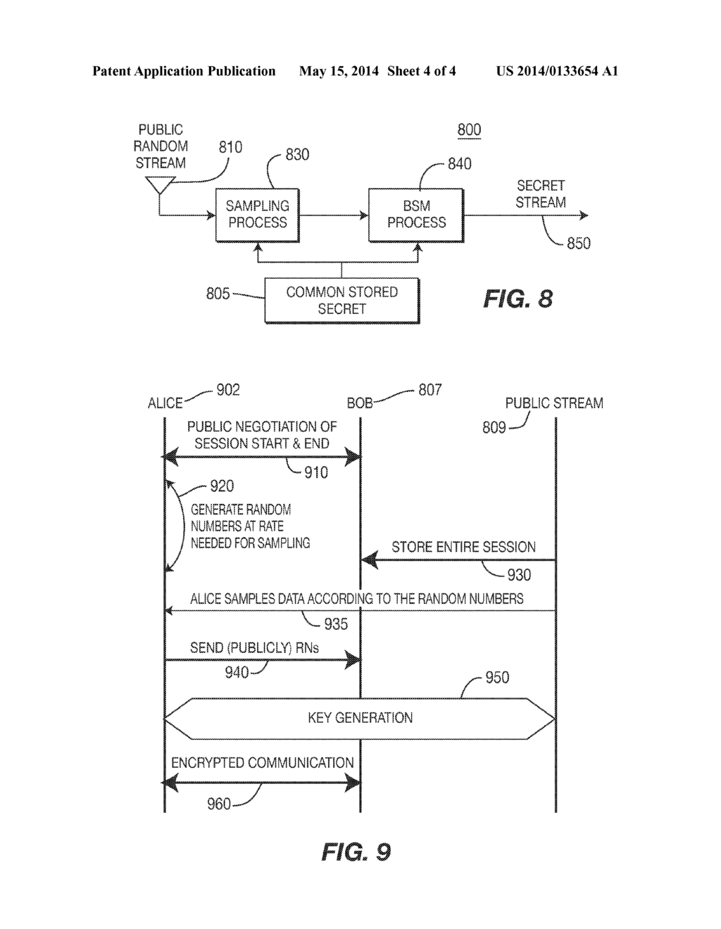 METHOD AND SYSTEM FOR ENHANCING CRYPTOGRAPHIC CAPABILITIES OF A WIRELESS     DEVICE USING BROADCASTED RANDOM NOISE - diagram, schematic, and image 05