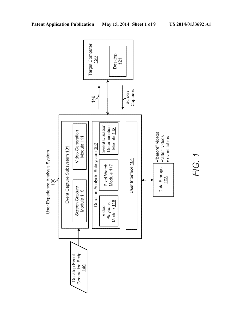 USER EXPERIENCE ANALYSIS SYSTEM TO ANALYZE EVENTS IN A COMPUTER DESKTOP - diagram, schematic, and image 02