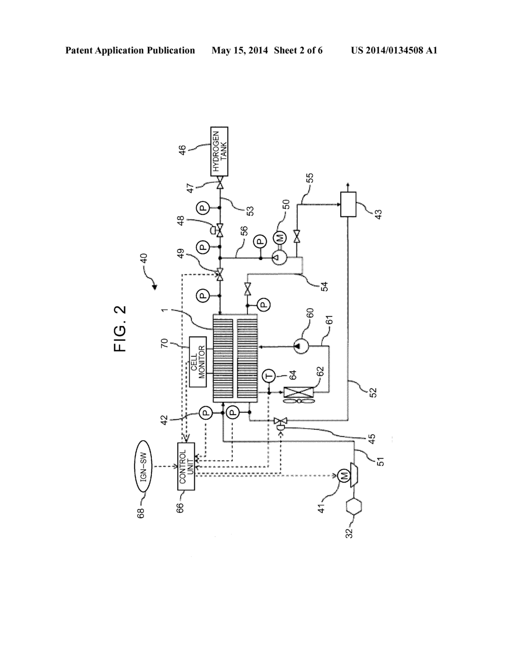 FUEL CELL SYSTEM AND METHOD FOR CONTROLLING FUEL CELL SYSTEM - diagram, schematic, and image 03