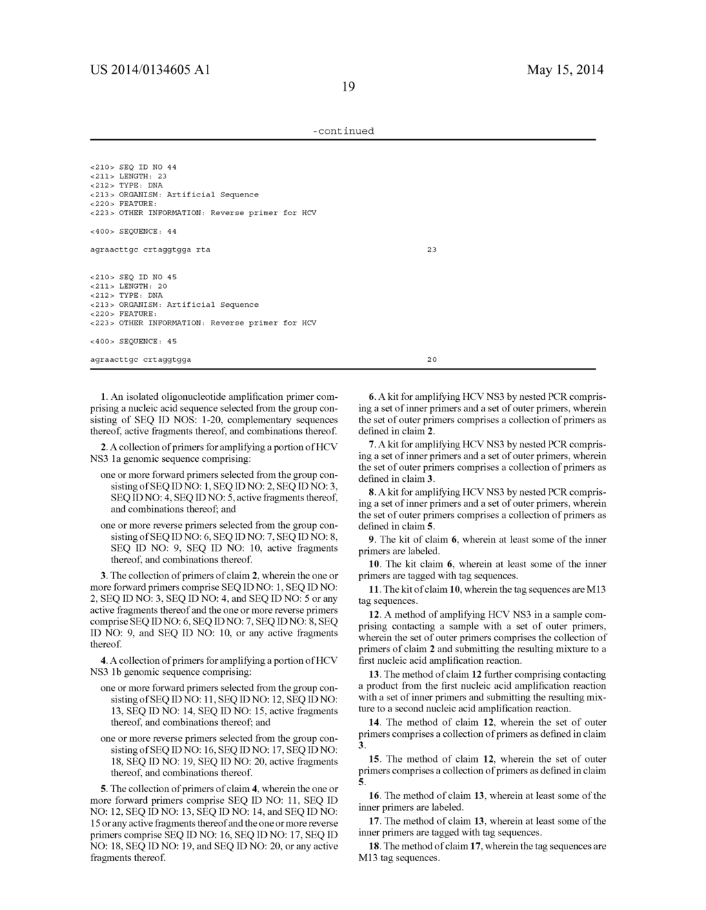 Reagents and methods for detecting HCV - diagram, schematic, and image 24