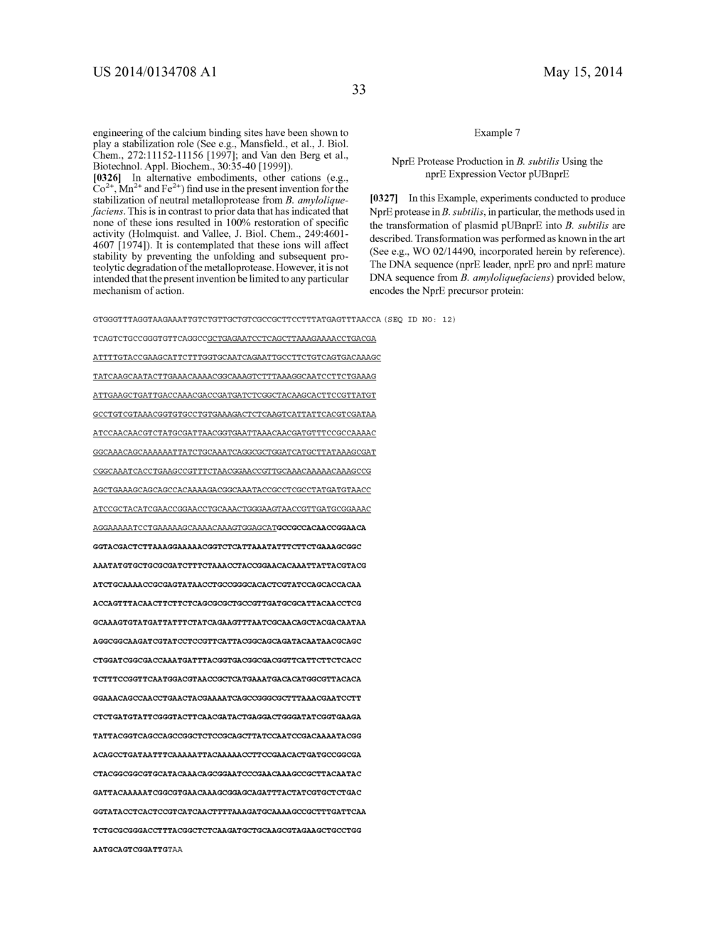 USE AND PRODUCTION OF STORAGE-STABLE NEUTRAL METALLOPROTEASE - diagram, schematic, and image 55