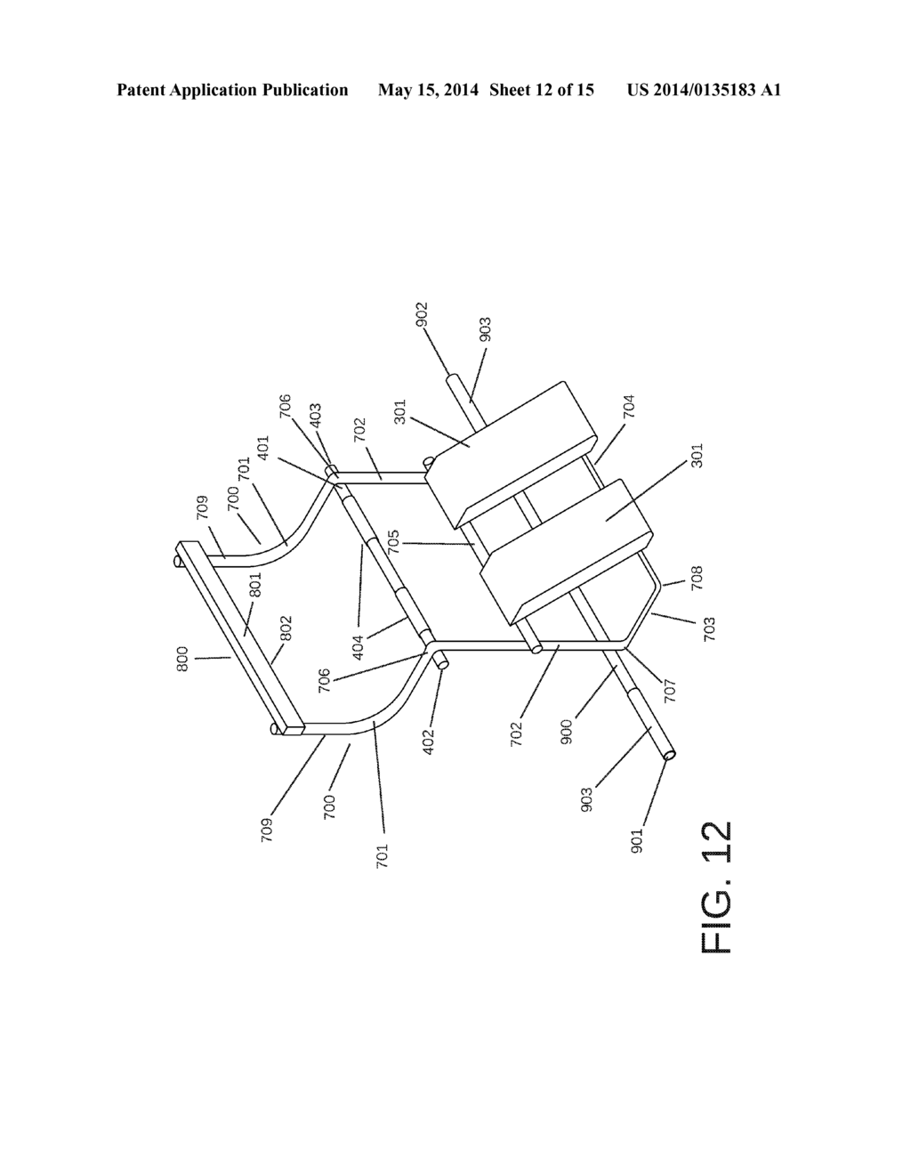 Isolated Upper-body Exercise Device - diagram, schematic, and image 13