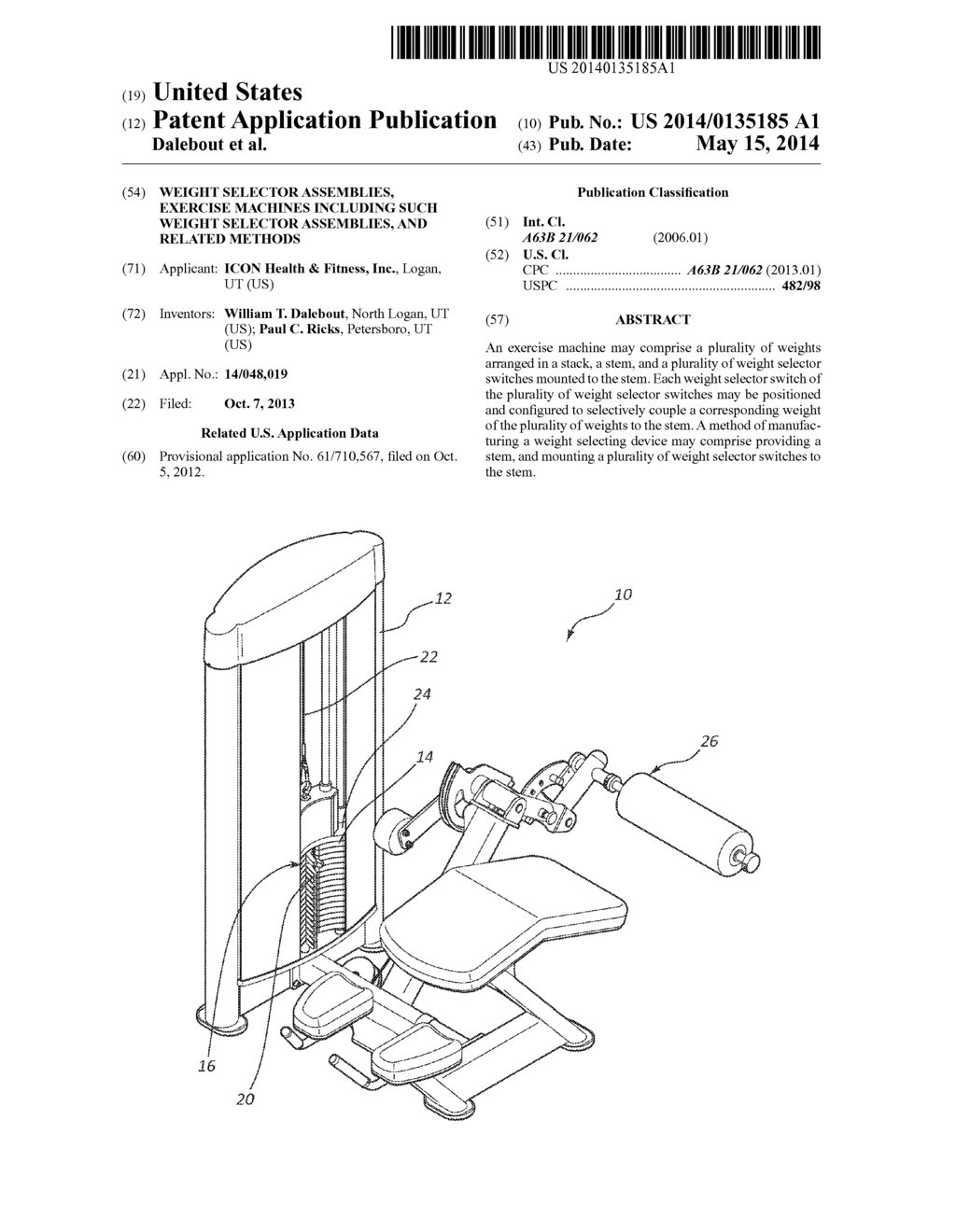 Weight Selector Assemblies, Exercise Machines Including Such Weight     Selector Assemblies, and Related Methods - diagram, schematic, and image 01