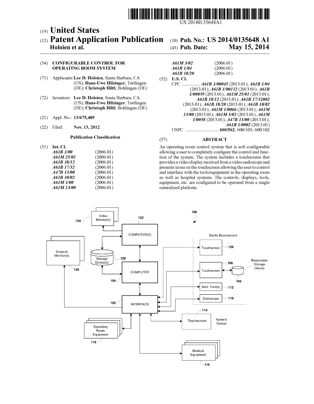 Configurable Control For Operating Room System - diagram, schematic, and image 01