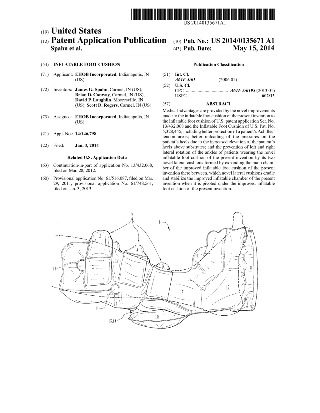 INFLATABLE FOOT CUSHION - diagram, schematic, and image 01