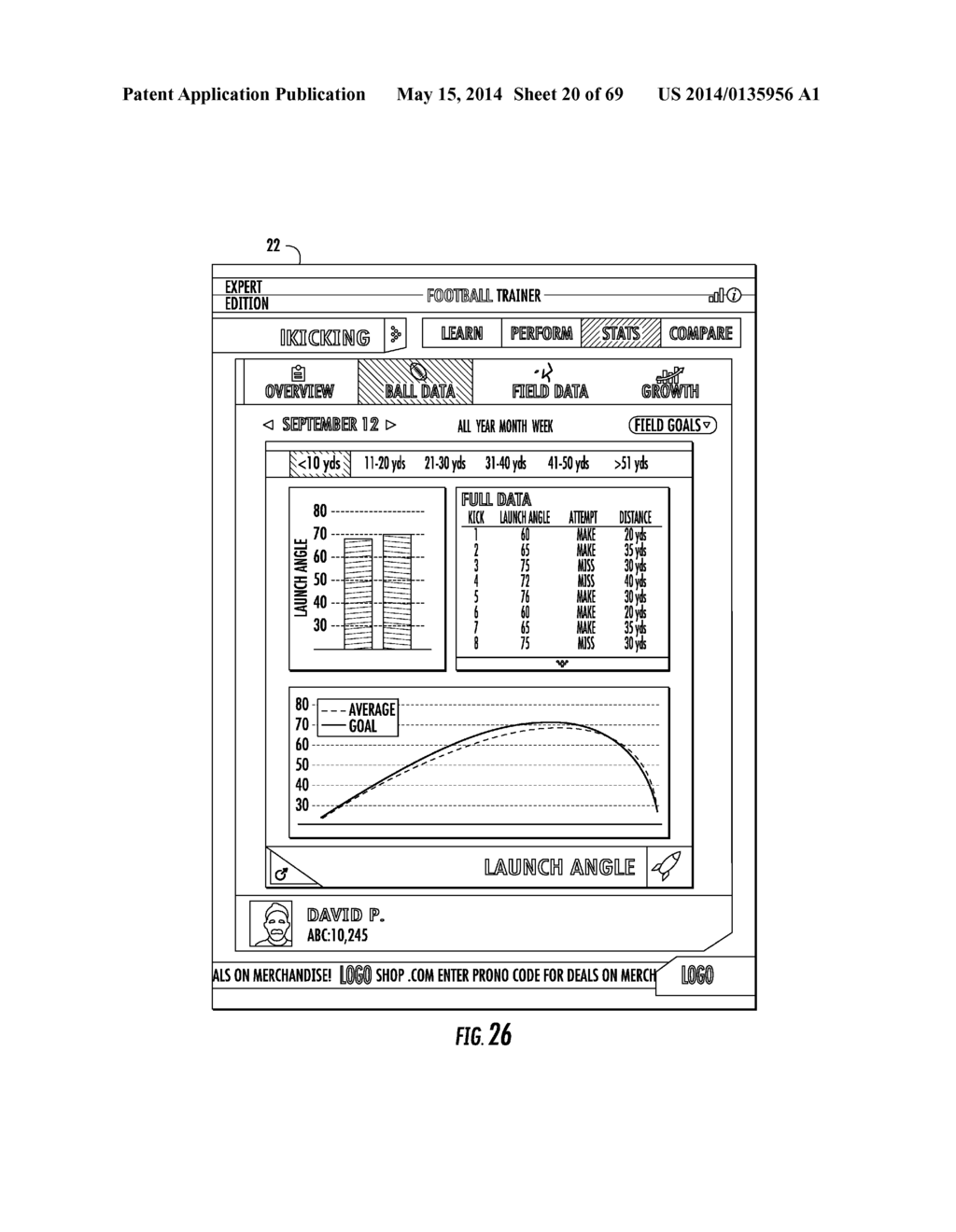 SPORT PERFORMANCE SYSTEM WITH BALL SENSING - diagram, schematic, and image 21