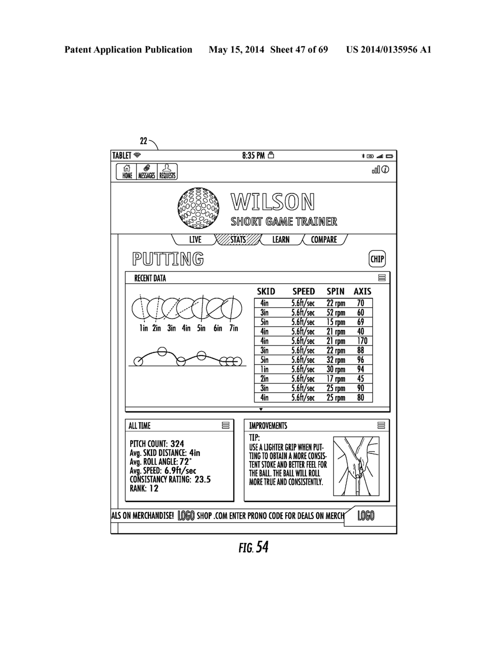 SPORT PERFORMANCE SYSTEM WITH BALL SENSING - diagram, schematic, and image 48