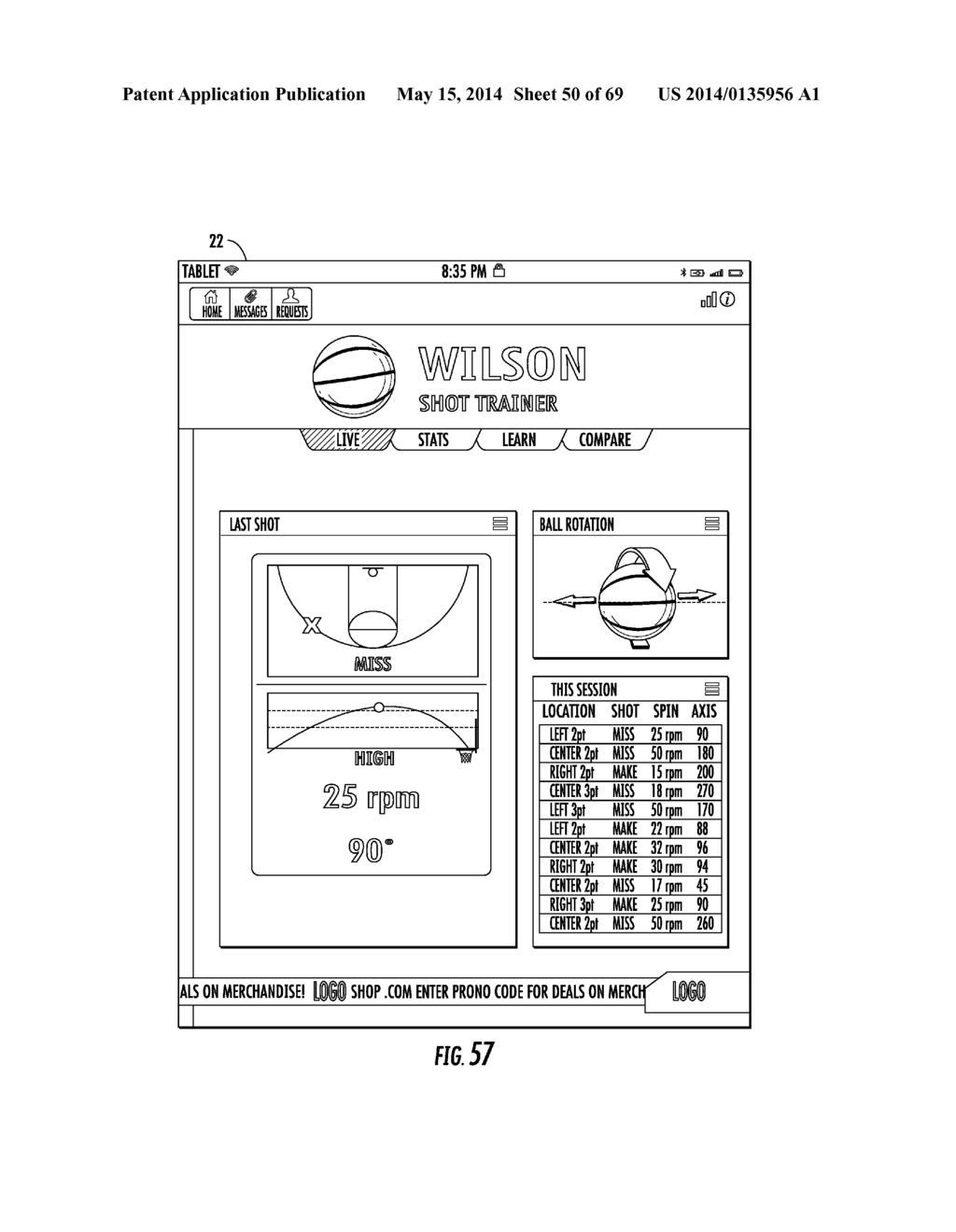 SPORT PERFORMANCE SYSTEM WITH BALL SENSING - diagram, schematic, and image 51