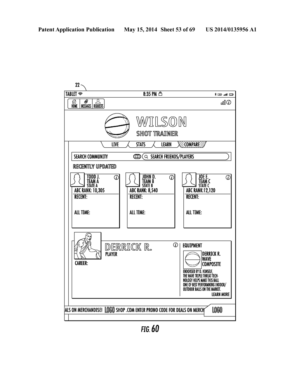 SPORT PERFORMANCE SYSTEM WITH BALL SENSING - diagram, schematic, and image 54